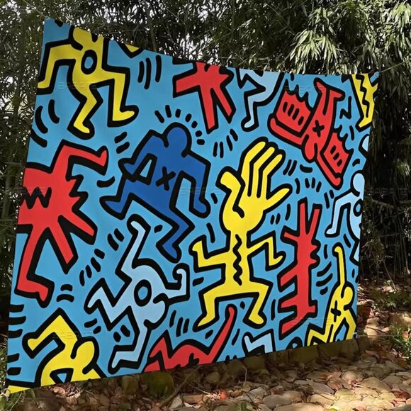 Street Graffiti Art Keith Haring Flag Polyester Digital Printing Banner. - Picture 1 of 1